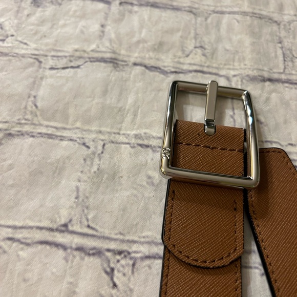 MICHAEL KORS VINTAGE MADE IN TAIWAN BROWN WITH SILVER TONE BUCKLE BELT SIZE 34 - Picture 4 of 8